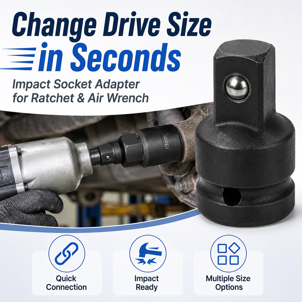 Socket Adapter Reducer Set 1/2 - Pneumatic Impact Wrench incelemesi ve fiyatı