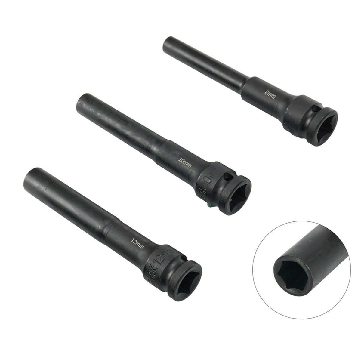 A002 3PCS 1/2 Drive Hex Socket - Pneumatic Impact Wrench incelemesi ve fiyatı