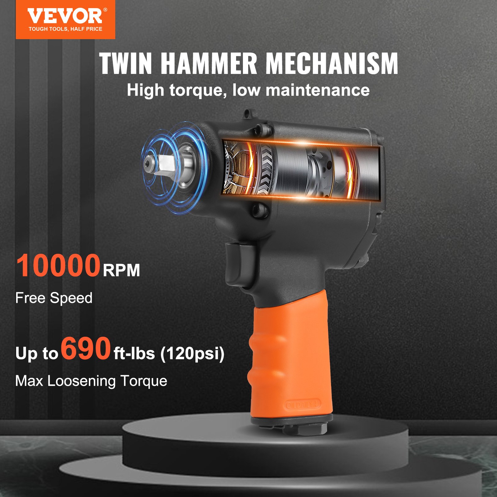 Air Impact Wrench, 3/8-Inch Dr - Pneumatic Impact Wrench incelemesi ve fiyatı